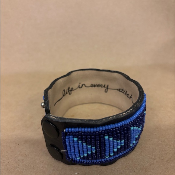 Blue Beaded Life Line Bracelet - Picture 4 of 4